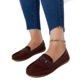 Mocassins en tissu marron de Fombio brun