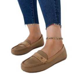 Mocassins en tissu marron de Fombio brun