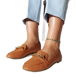 Mocassins marron avec chaîne Scaletta brun