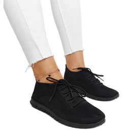 Baskets Zahira en tissu noir