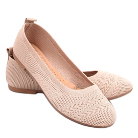 Newey Ballerines en maille beige