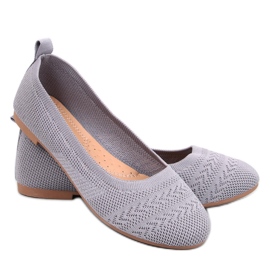 Ballerines en maille Newey Grey gris