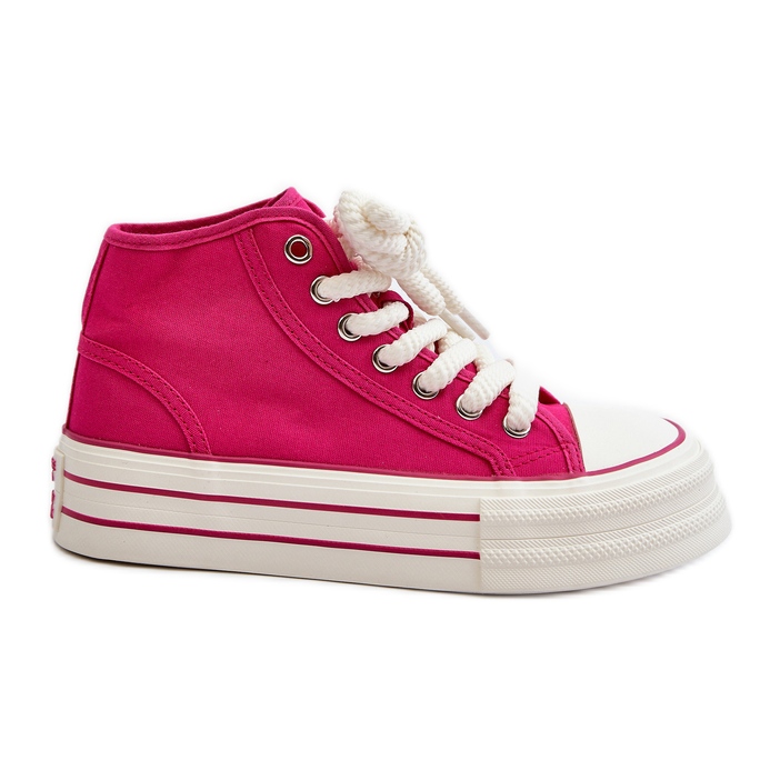 Baskets Plateforme Femme Fuchsia Aineri rose