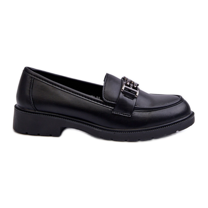 Mocassins Femme Avec Décoration S.Barski HY372 Noir le noir Mocassins Femme Avec Décoration S.Barski HY372 Noir le noir