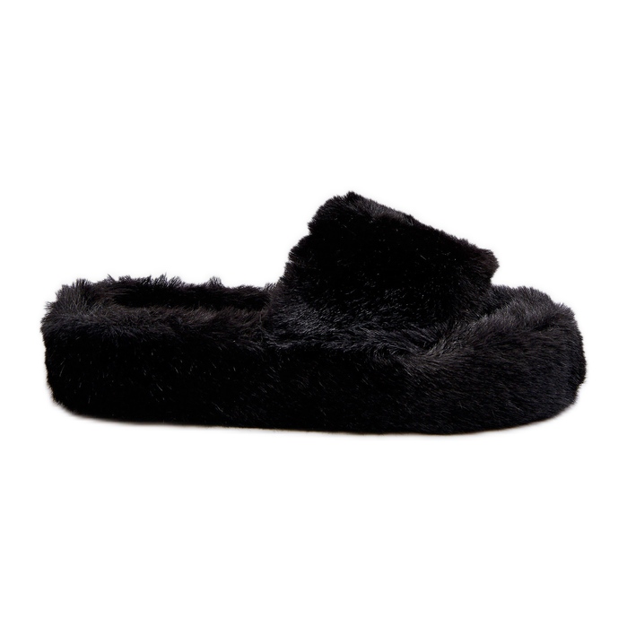 Chaussons Fourrure Femme Noir Stepia le noir