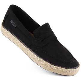 Chaussures pour hommes, mocassins espadrilles à enfiler, noir Big Star NN174046 le noir Chaussures pour hommes, mocassins espadrilles à enfiler, noir Big Star NN174046 le noir