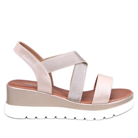 Sandales compensées Caden dorées