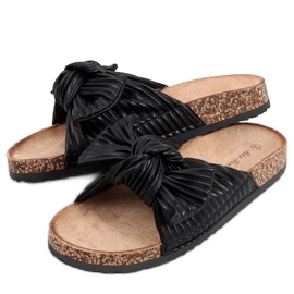 Pantoufles en liège Moss Black le noir
