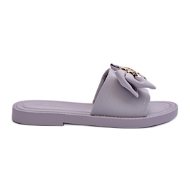 Tongs pour femmes lavande avec nœud Arsicada violet