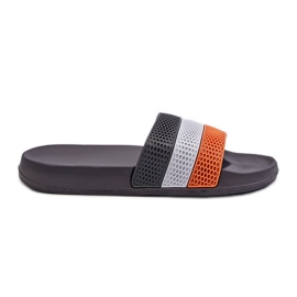 Tongs Classiques Pour Hommes Avec Sangles Gris Sylri