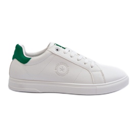 Baskets basses pour hommes en cuir écologique Big Star NN174280 blanc blanche