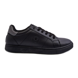 Baskets basses pour hommes en cuir écologique Big Star NN174284 noir