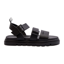 Sandales en cuir écologique pour femmes Big Star NN274065 Noir