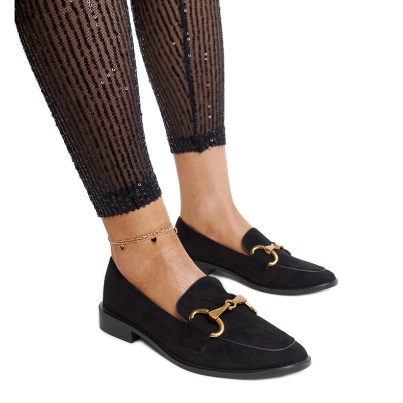 Mocassins à boucle Gibarti noirs le noir