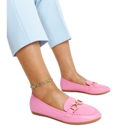 Mocassins rose foncé avec boucle Najla