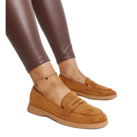 Mocassins Nibras en daim marron brun