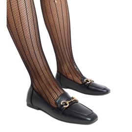 Mocassins noirs avec boucle Areebah