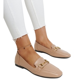 Mocassins beiges avec boucle Areebah