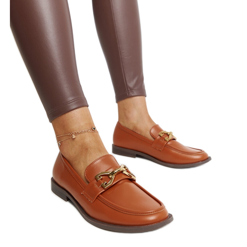 Mocassins marron avec boucle Léa brun