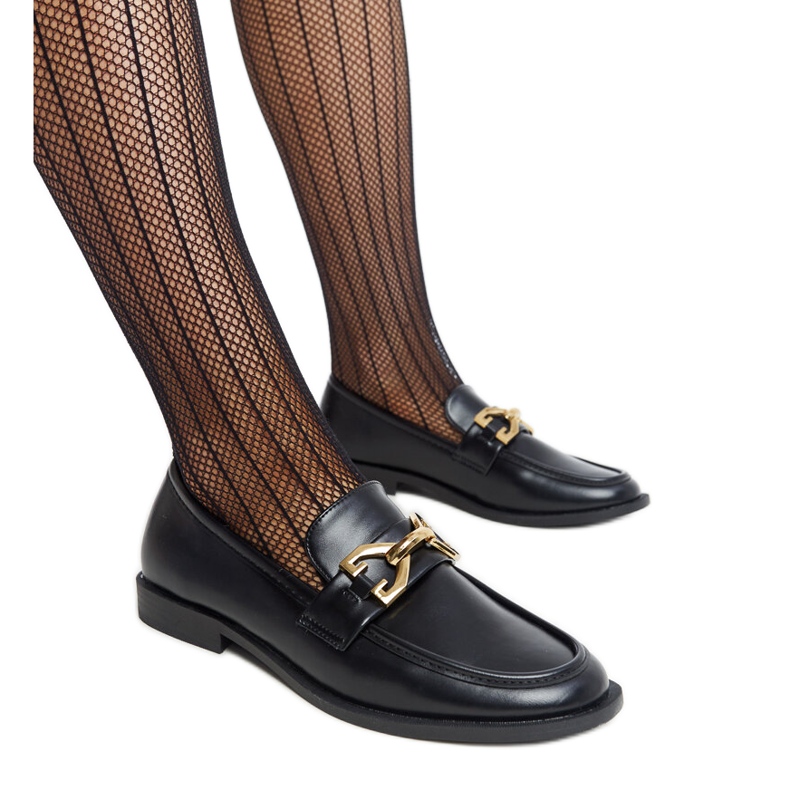 Mocassins à boucle Léa noirs le noir