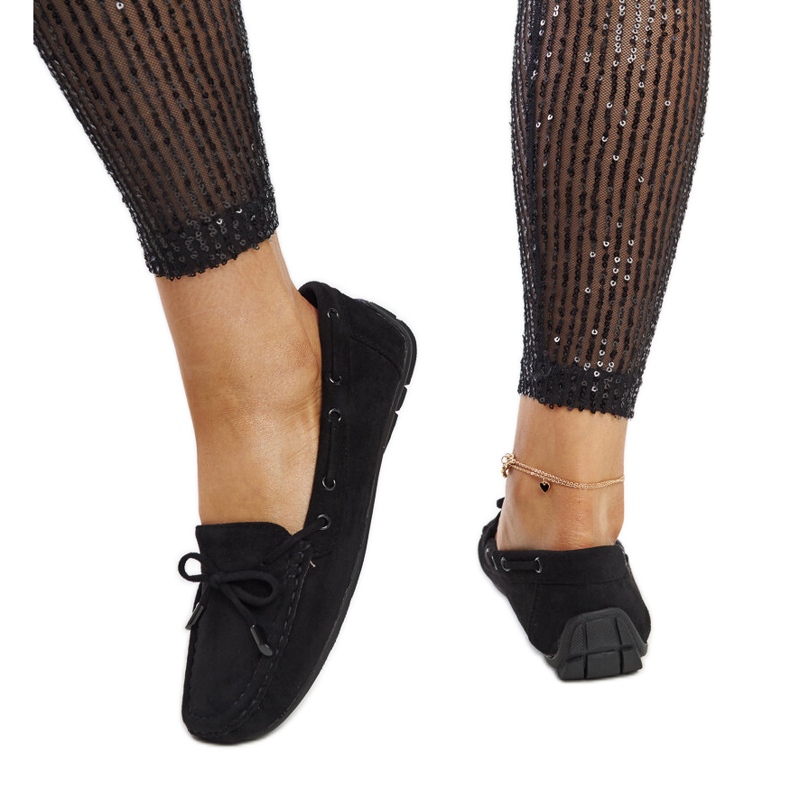 Mocassins Hayam noirs avec noeud le noir