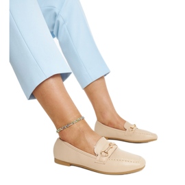 Mocassins décoratifs beiges par Docherty