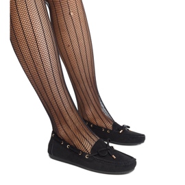 Mocassins en daim noirs par Aneesa