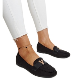 Mocassins noirs à décor Namal le noir