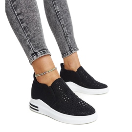 Baskets compensées Fossacesia noires