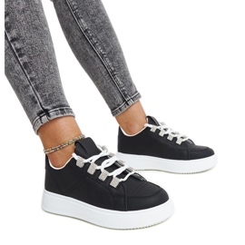 Baskets Walida noires à semelle épaisse