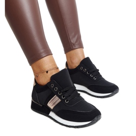 Baskets noires sur plateforme en caoutchouc Nihad