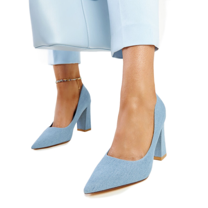 Escarpins en jean à talons hauts Leea bleu Escarpins en jean à talons hauts Leea bleu