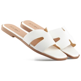 Tongs femme décontractées classiques blanches