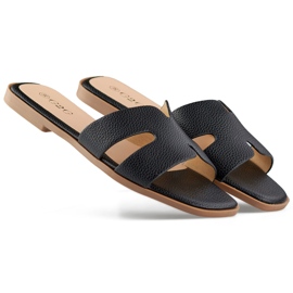 Tongs femme décontractées classiques noires le noir