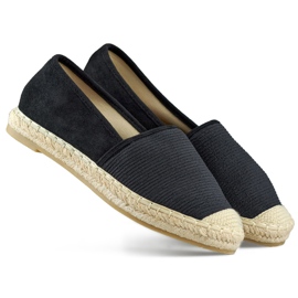 Espadrilles femme classiques noires
