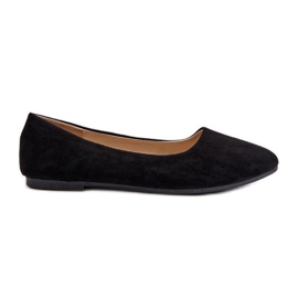 Ballerines femme Kommia en daim noires le noir