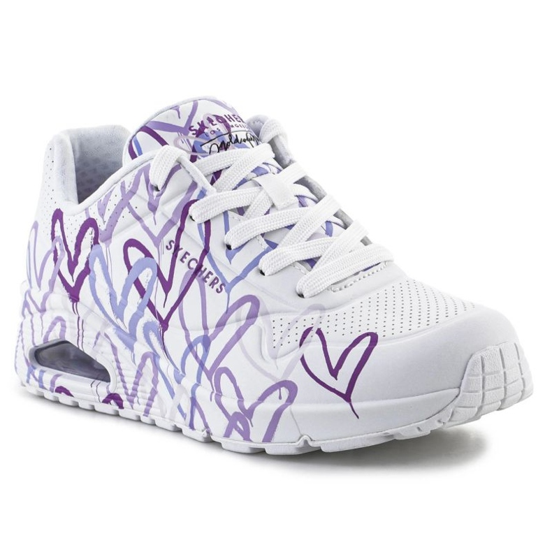 Chaussures Skechers JGoldcrown Uno Lite - Répandez l'amour W 155507-WLPR blanche Chaussures Skechers JGoldcrown Uno Lite - Répandez l'amour W 155507-WLPR blanche