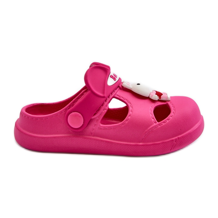 Chaussons enfant en mousse à décor ople fuchsia rose Chaussons enfant en mousse à décor ople fuchsia rose