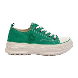 Baskets pour femmes à semelle massive Big Star NN274130 vert