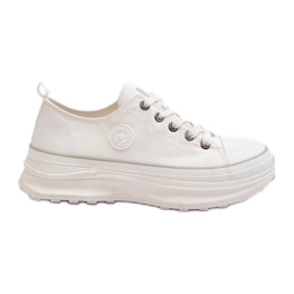 Baskets pour femmes à semelle massive Big Star NN274126 blanc