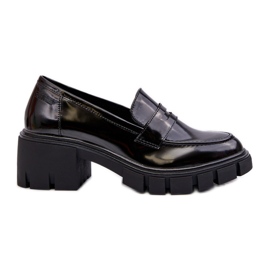 Mocassins Pour Femmes À Talons Massifs Big Star NN274055 Noir