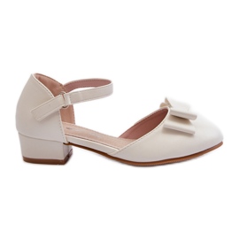 Ballerines fille Andarifa blanches avec nœud Ballerines fille Andarifa blanches avec nœud
