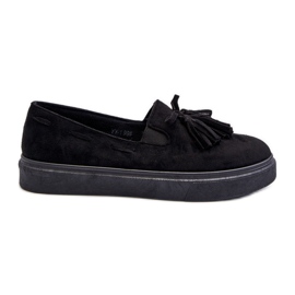Espadrilles Femme à Franges Noir Elorvia le noir