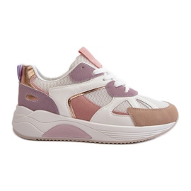 Baskets Plateforme Femme Violet Lenivia blanc