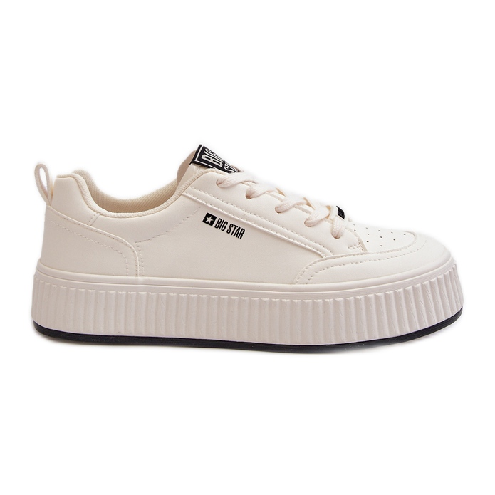 Baskets à plateforme pour femmes Big Star NN274254 blanc blanche Baskets à plateforme pour femmes Big Star NN274254 blanc blanche