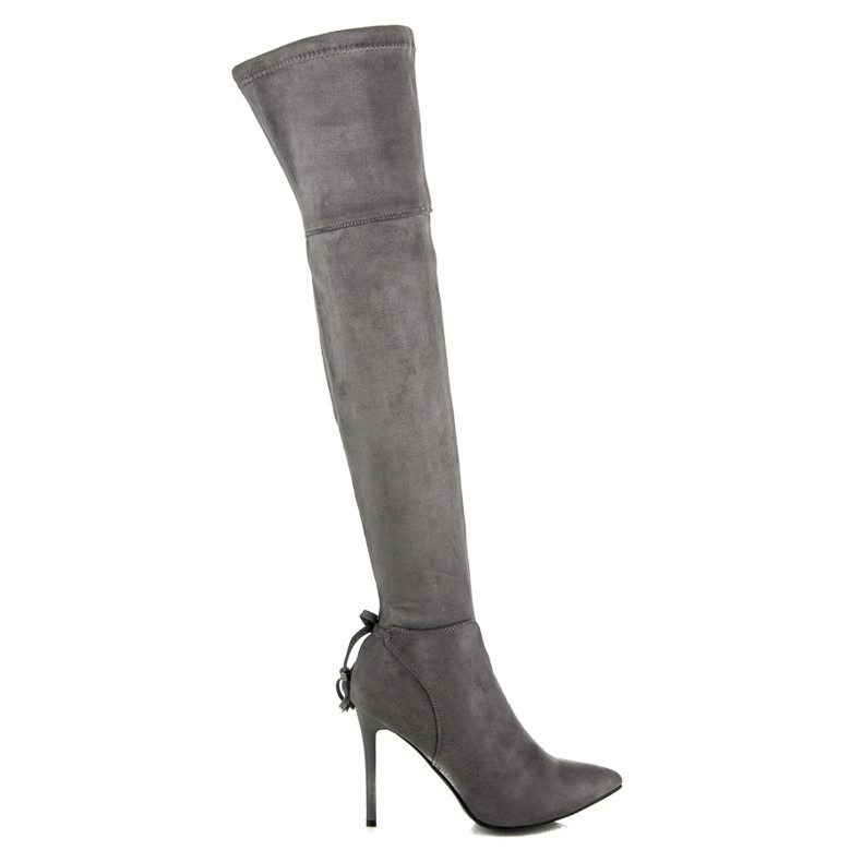 Vices Bottes boho sur un talon haut gris