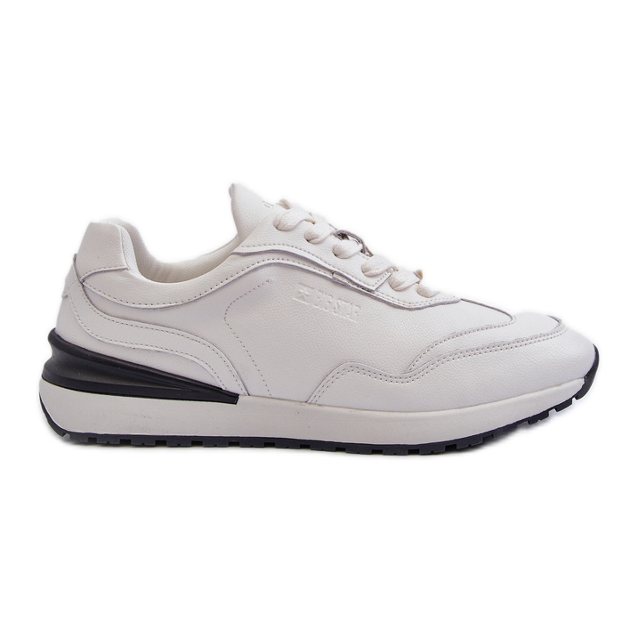 Baskets en cuir pour hommes Big Star NN174288 blanc blanche