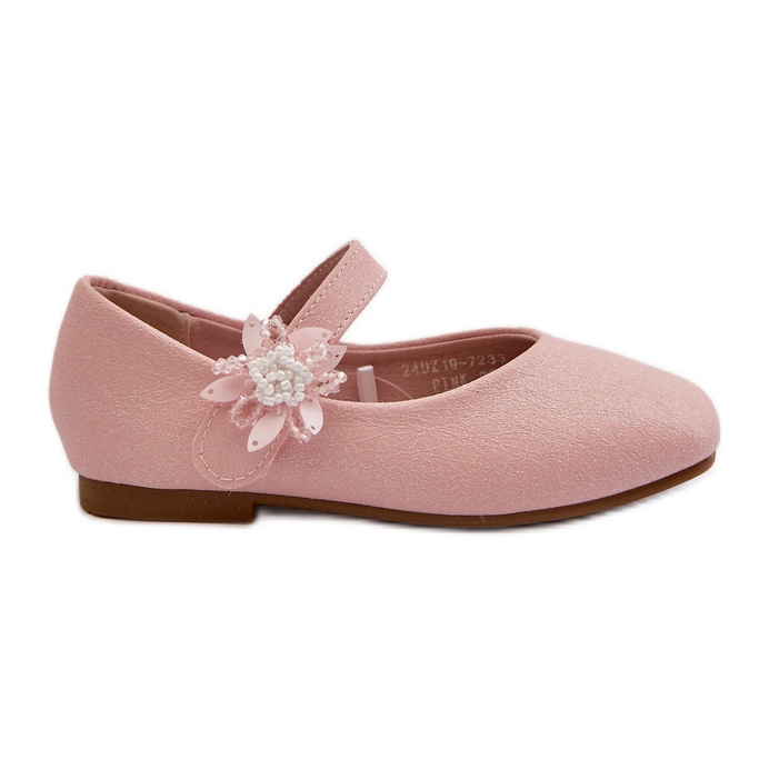 Ballerines enfant à paillettes avec fermeture velcro, Rose Jeylin