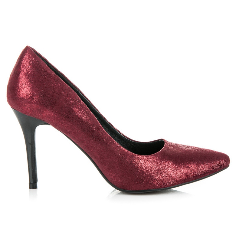 Vinceza Talons bordeaux brillants rouge