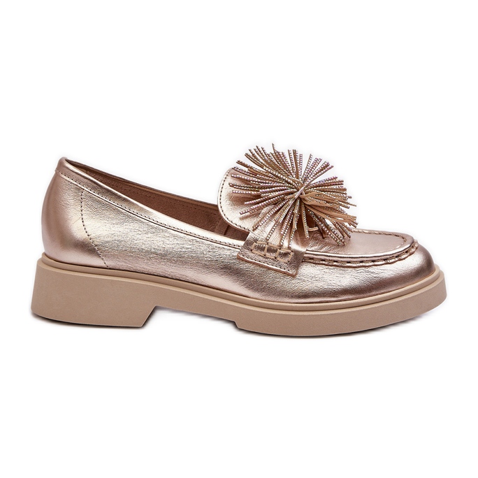 CheBello Mocassins en cuir pour femmes 4383 Or d'or CheBello Mocassins en cuir pour femmes 4383 Or d'or